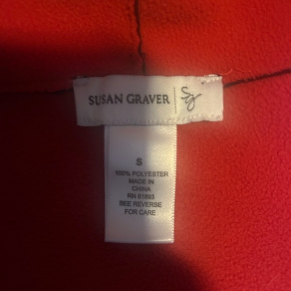 Susan Graver Black Blazer with Red Lining Size small - Picture 3 of 3